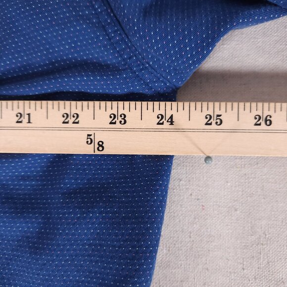 Carbon2Cobalt Pointillism Button Down Shirt Mens Large Blue 100% Cotton 133359 - Picture 4 of 15